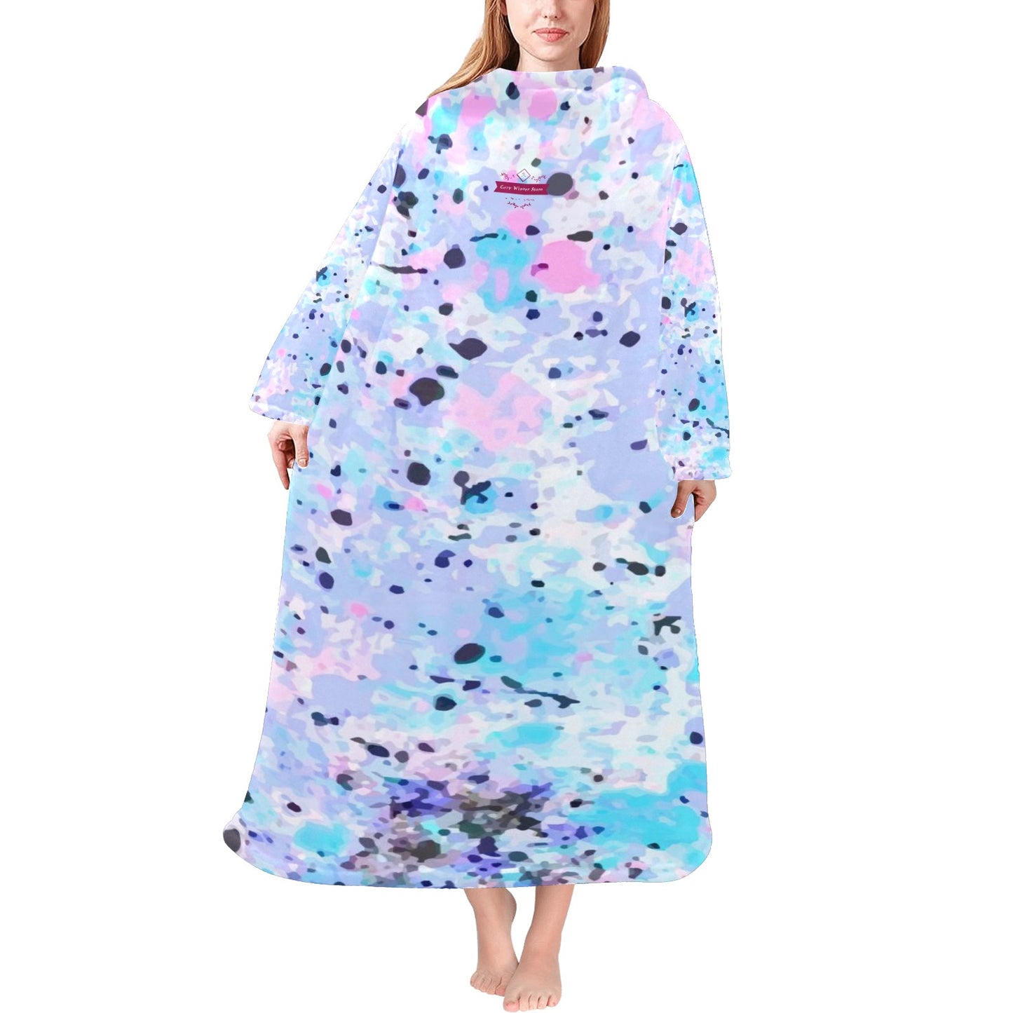 CWS Cozy Vibe Blanket Robe with Sleeves for Adults by Cozy Winter Store