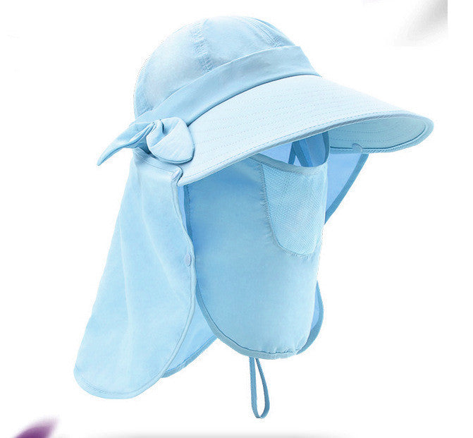 Sun Hats For Women Summer Sun Visor Hat With Big Heads Wide Brim Beach Hat Omnibearing UV Female Caps Face Neck Protection