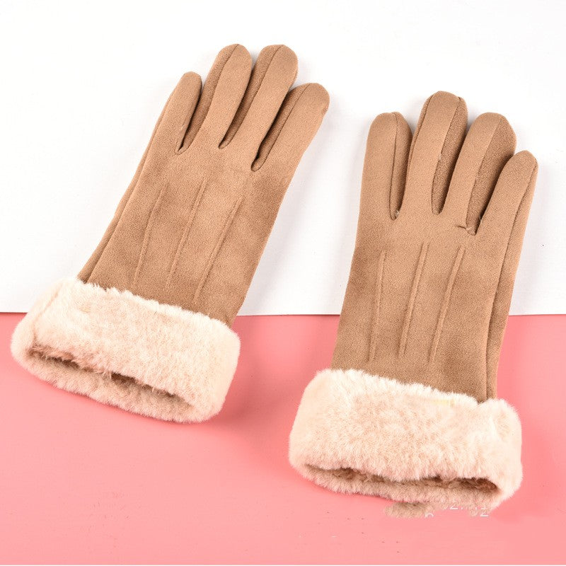 Thermo-Touchscreen-Winterhandschuhe für Damen mit Fleecefutter