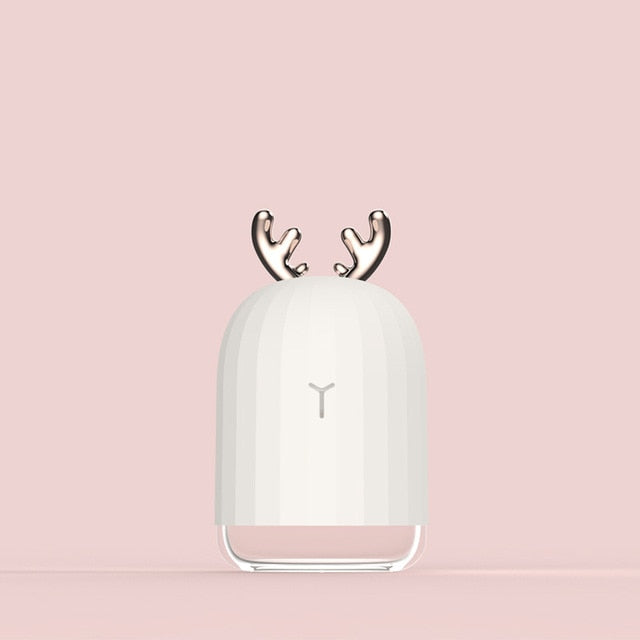 White Deer Pink Rabbit Air Humidifier Creative Cartoon USB Diffuser 220ML Charging Light Desktop Aroma Diffuser