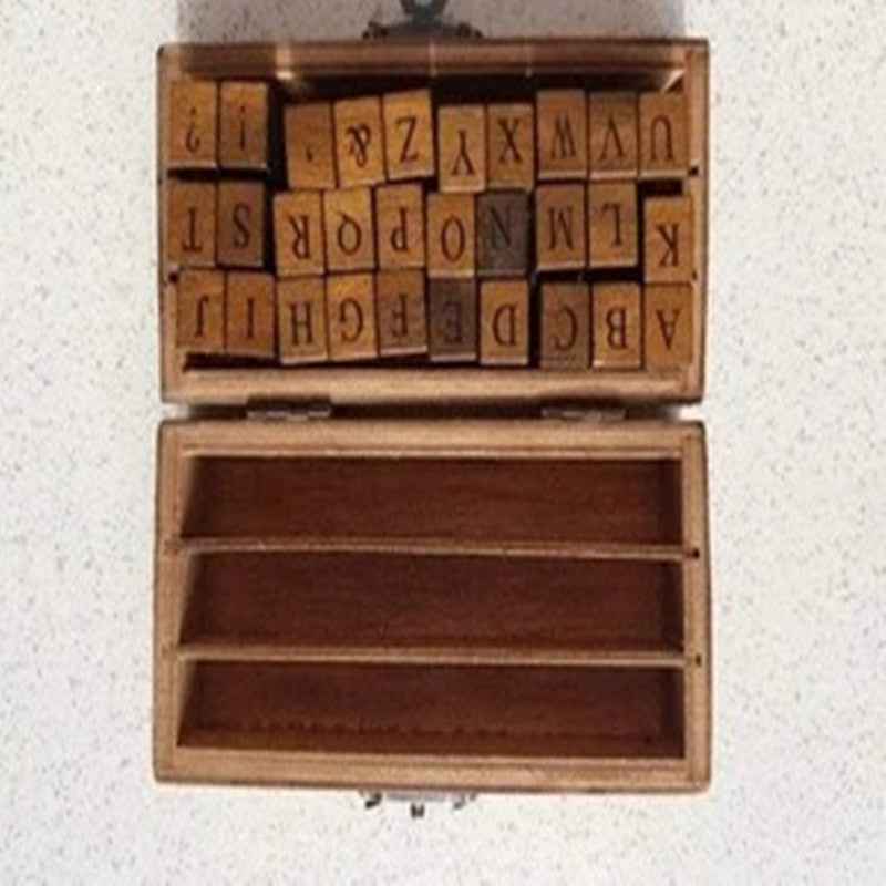 Vintage wooden box letter seal