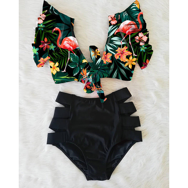 High waist bikini sexy 2-piece set