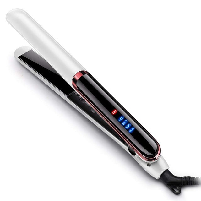 LED display straight hair curling double with curling iron