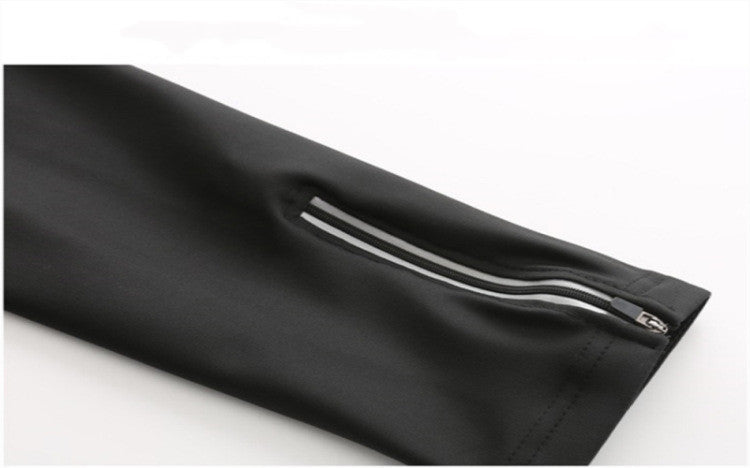 Pure Black Breathable Reflective Cycling Pants