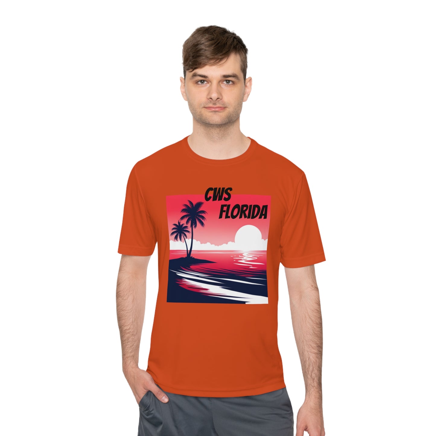 CWS Florida Sunset Unisex Moisture Wicking Tee By Cozy Winter Store (ships within USA only)