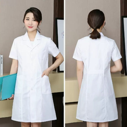 White Coat Long Sleeve Female Male Beauty Doctor Nurse Work Clothes