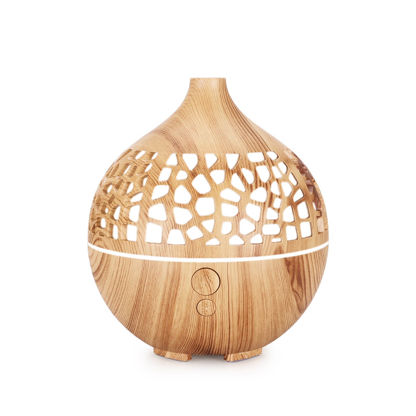 New 5V Hollow Wood Grain Humidifier 180ml USB Desktop Aroma Diffuser