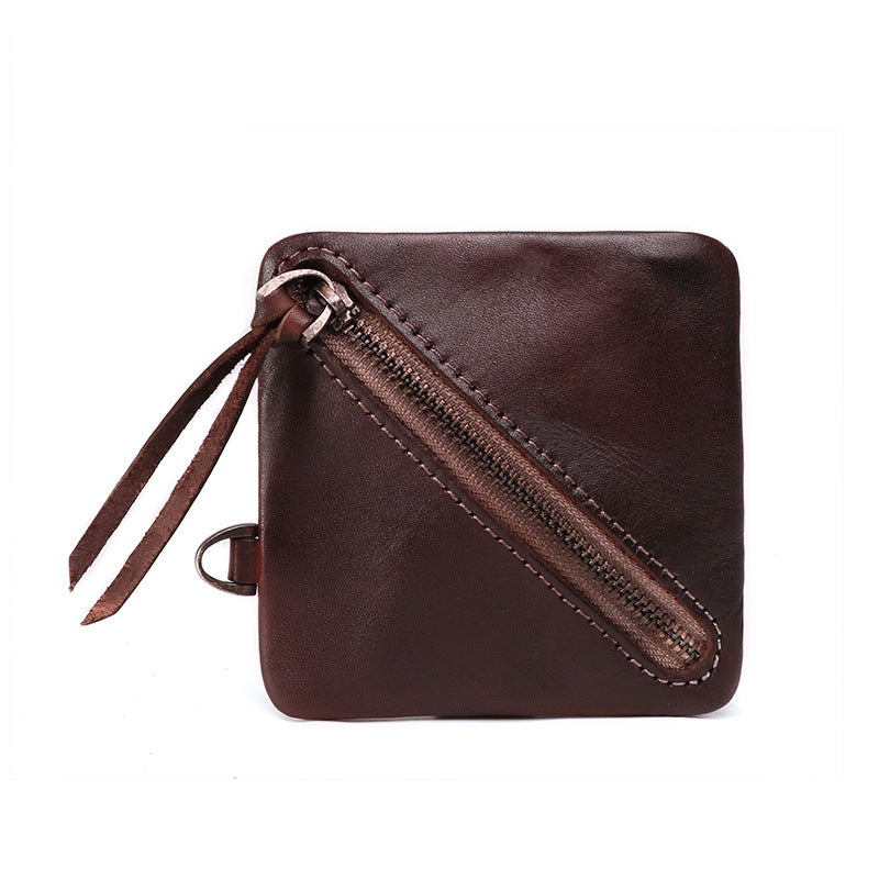 Vintage handgemachte Leder Brieftasche