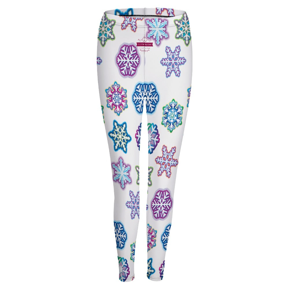 CWS Cozy Leggings Regular Festive Christmas Snowflake Pattern Leggings by Cozy Winter Store