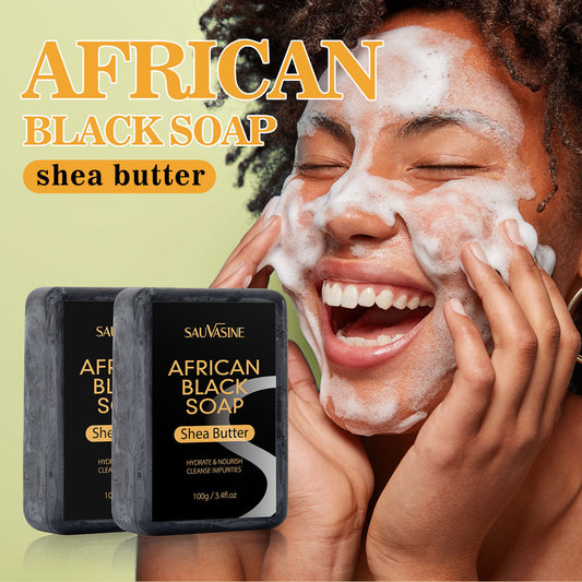 African Black Soap Deep Cleansing Body Anti-mite Moisturizing