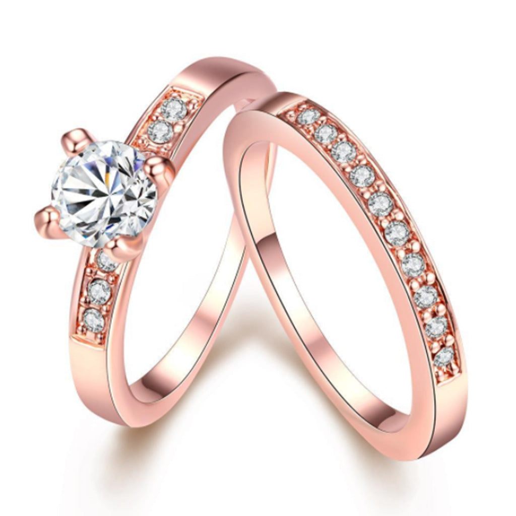 Roségoldring mit Diamanten