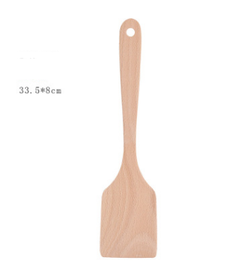 Unpainted wooden shovel wooden spoon non-stick special shredder long handle spoon