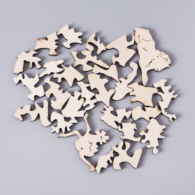 Irregular Three-dimensional Seahorse Shaped Animal Wooden Puzzle