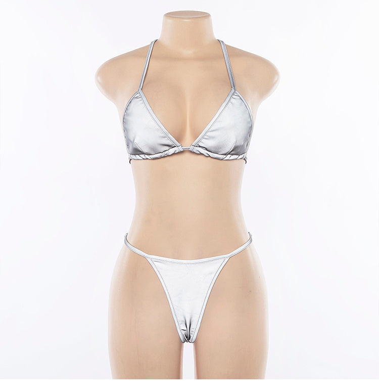 Ladies beach reflective bikini