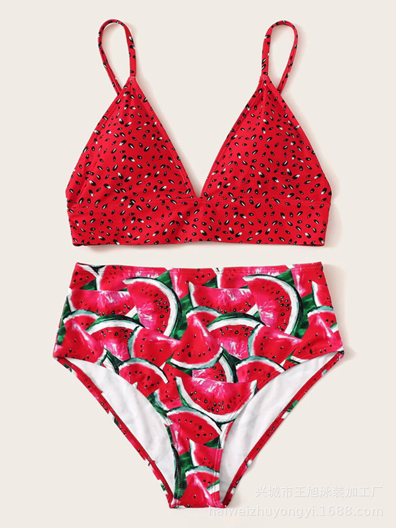 Watermelon print bikini