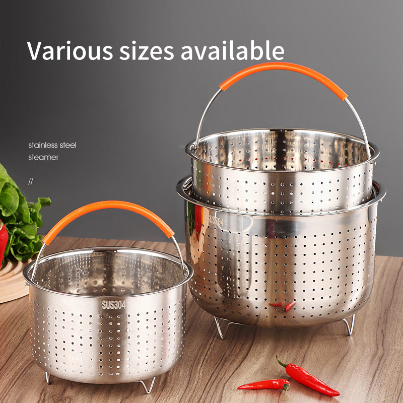 304 Stainless Steel Rice Steamer Electric Rice Cooker Liner Steamer Compartment Pressure Cooker Steamer Water-Insulated Steamer Rack