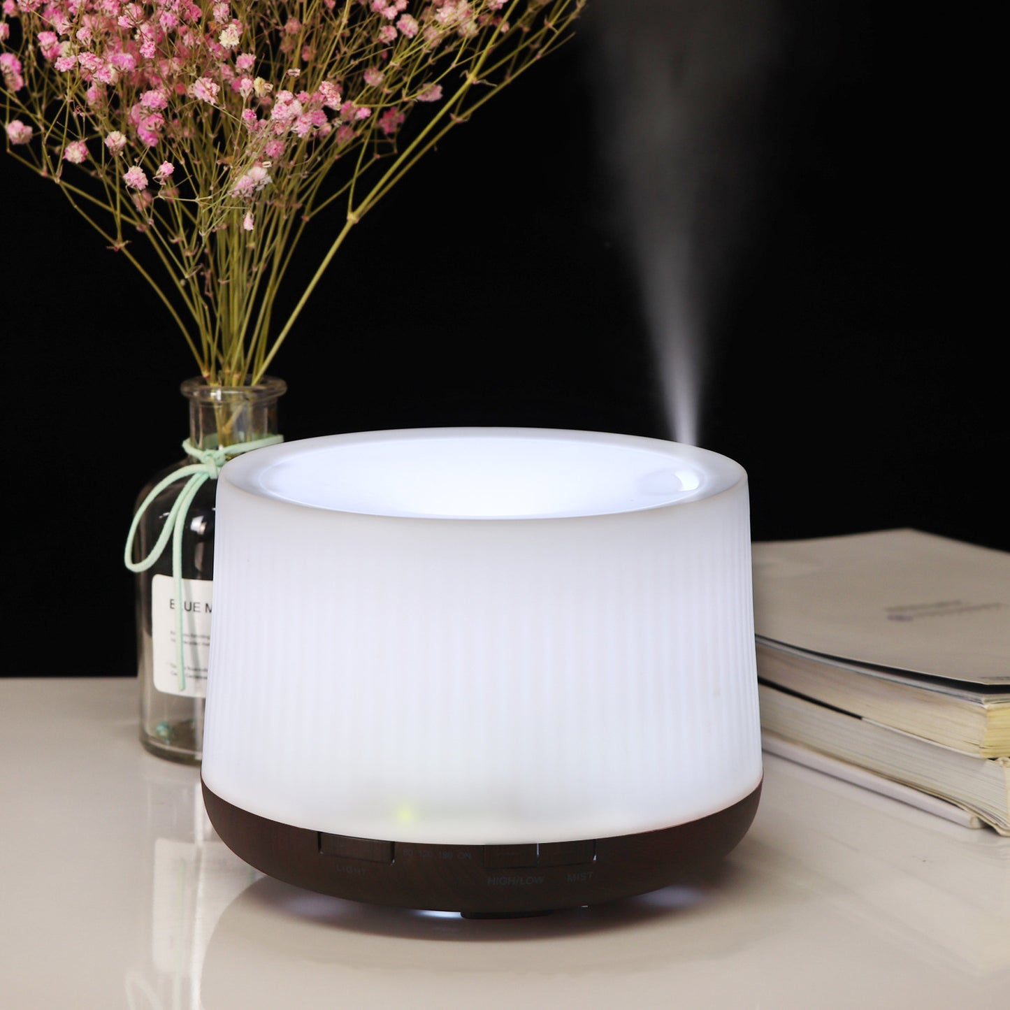 Neuer 500-ml-Aroma-Diffusor mit großer Kapazität, Laterne, Luftbefeuchter für ätherische Öle, lichtdurchlässiger, unbedruckter Aroma-Diffusor