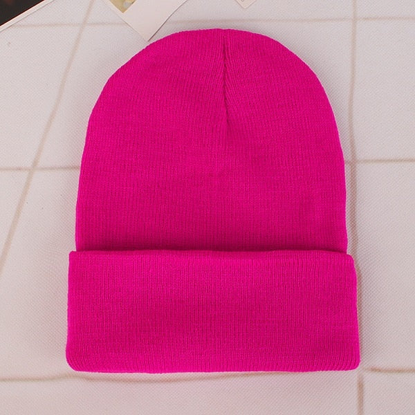 Winter Hats for Woman New Beanies Knitted Solid Cute Hat Girls Autumn Female Beanie Caps Warmer Bonnet Ladies Casual Cap