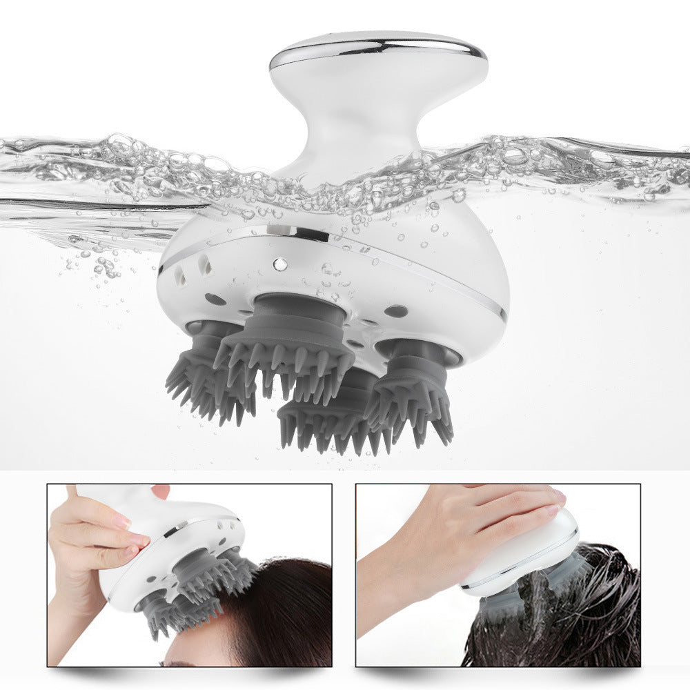 Head Massager 4-Claw Kneading Vibration Rechargeable Waterproof Head Massager Multi-Function