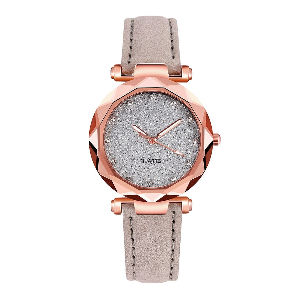 Damen mode Koreanische Strass Rose Gold Quarzuhr Weibliche Gürtel Uhr frauen Uhren Mode Uhr Uhr Frauen Uhren # A