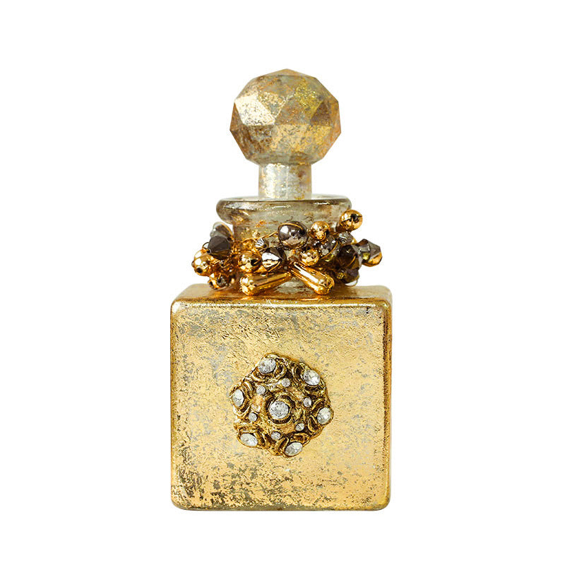 Essence Elysium: Vintage Glass Perfume Bottle, Flameless Design.