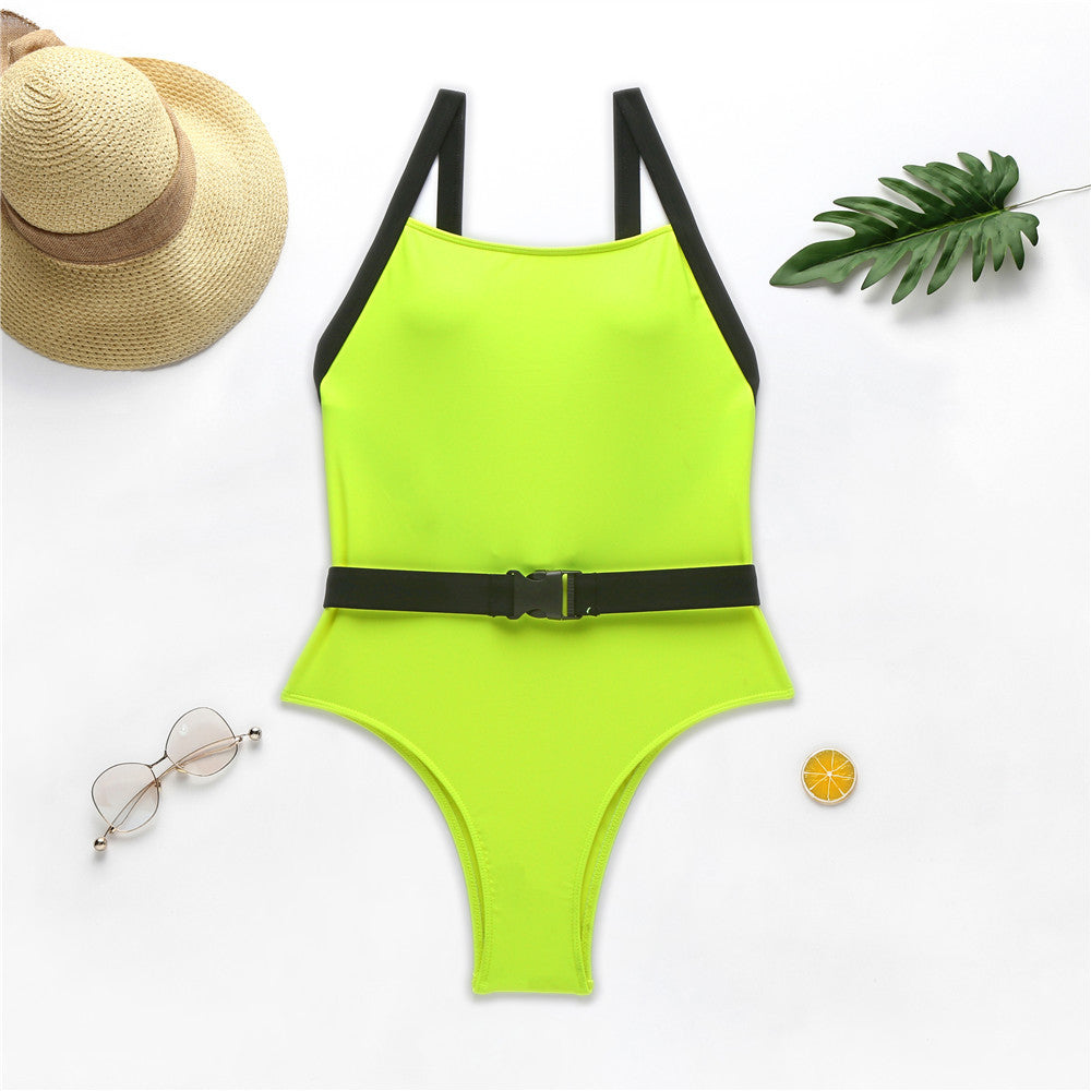 Fluorescent One Piece Swimsuit