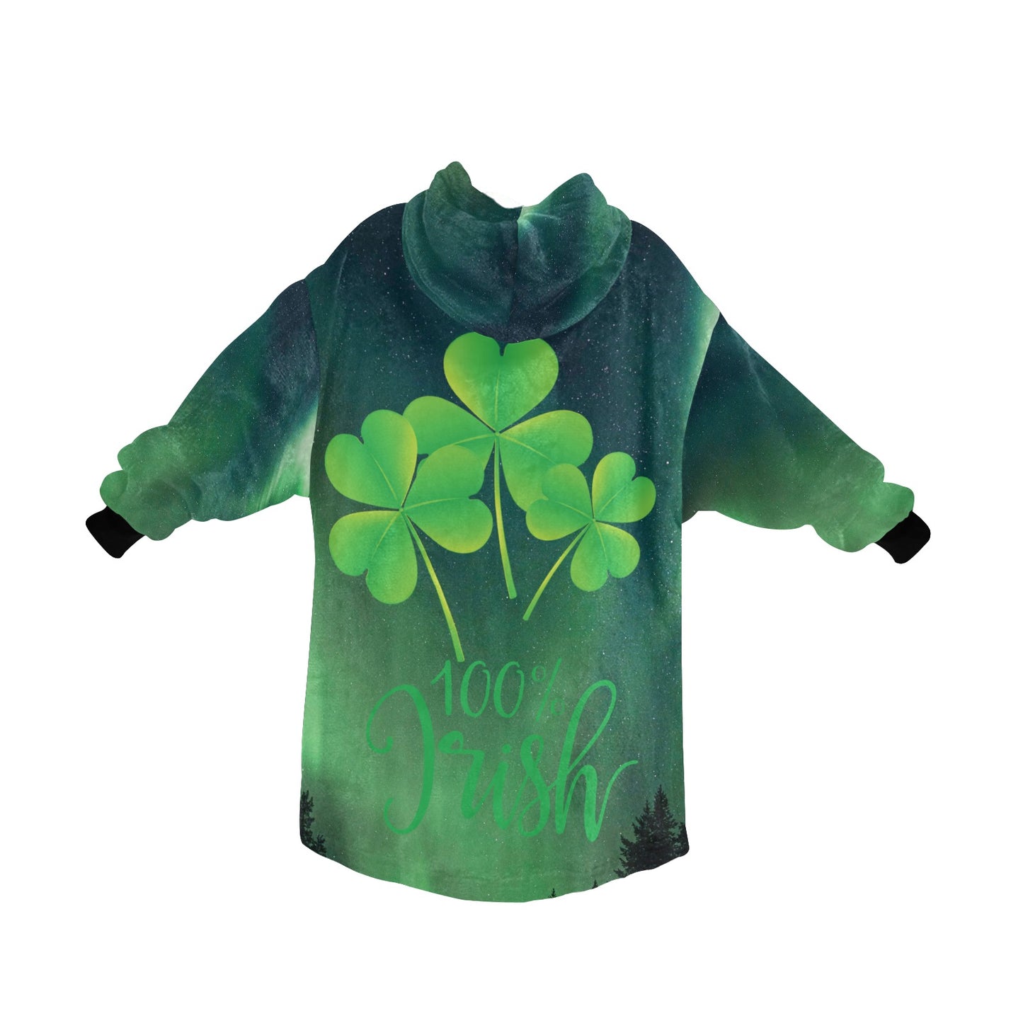 CWS Cozy Vibe "100% Irish" Blanket Hoodie for Women By Cozy Winter Store