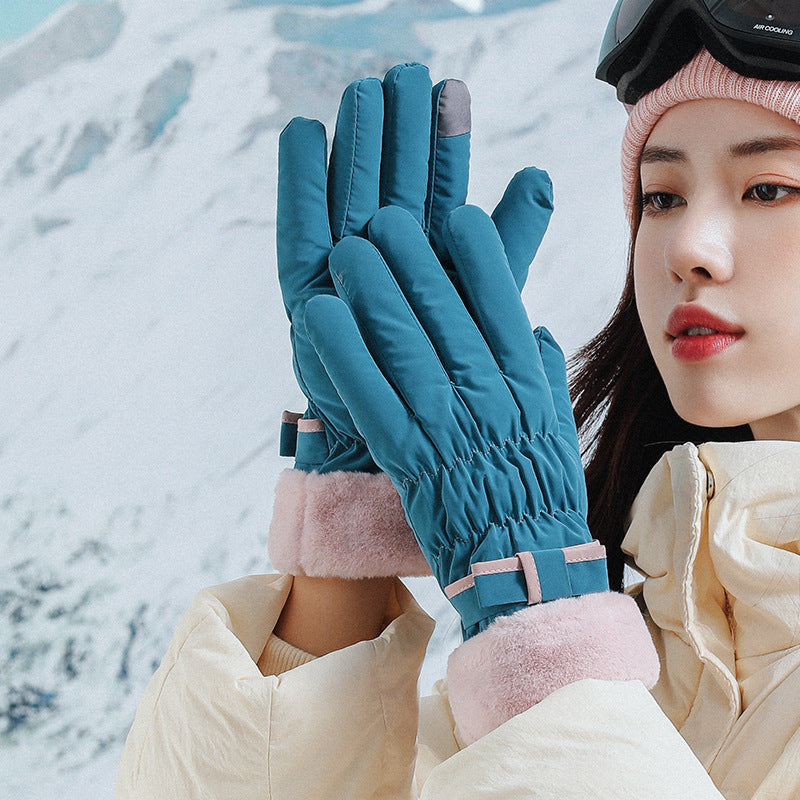 Winter Fleece-lined Thickened Touch Screen Gloves