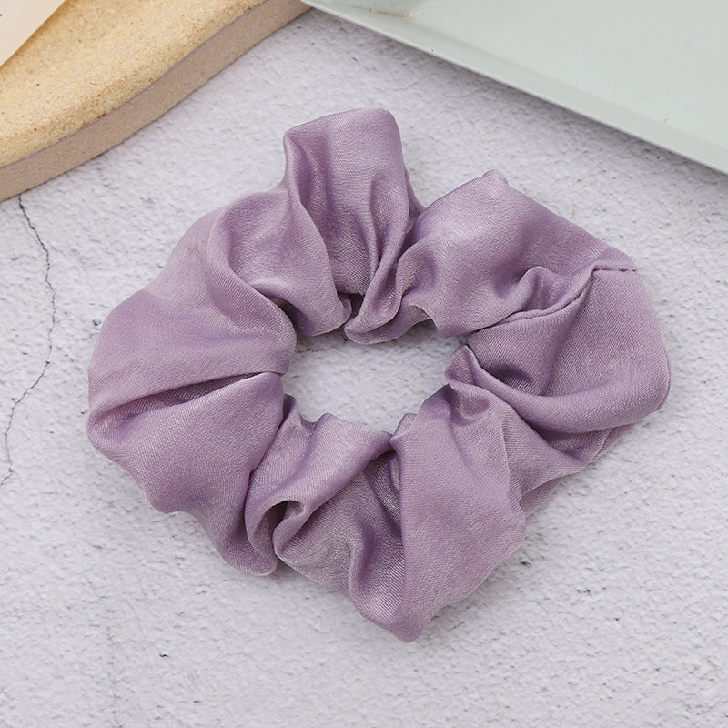 Sweet And Girly Solid Color Large Intestine Hair Ring Headwear