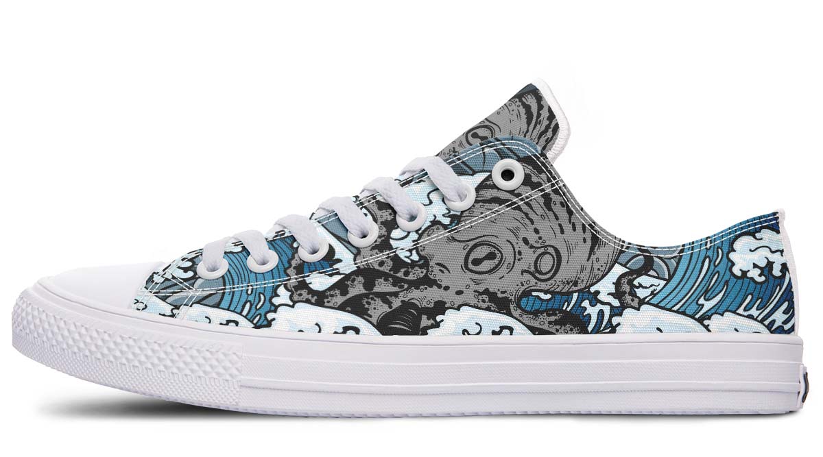 UrbanKicks Clouds Trendy Printed Low-Top Canvas Shoes for Couples