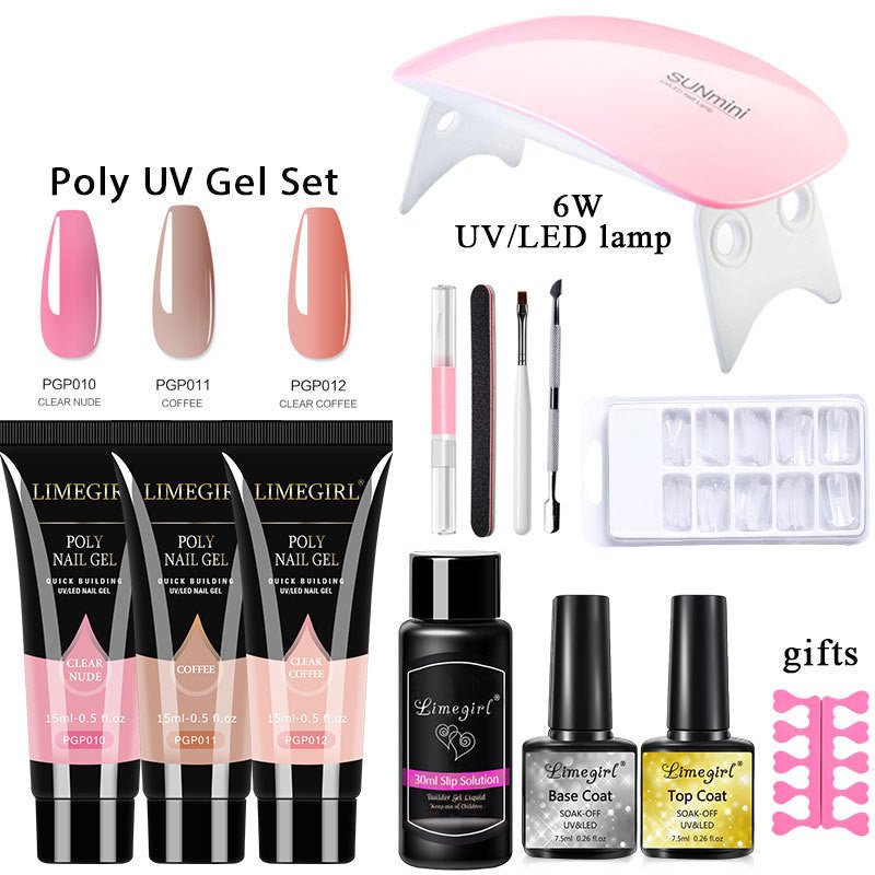 Nail Extension Gel Set Crystal UV Phototherapy