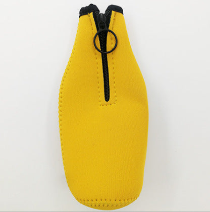 SBR Neoprene Zipper Beer Bottle Cooler