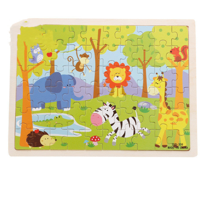 Wooden Children Infants Early Education Puzzle 60 Pieces