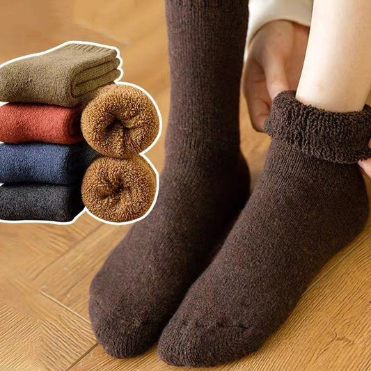 Indulge in the soft embrace of our budget-friendly Autumn/Winter Thick Wool Socks for women. Experience gentle warmth and comfort with every step. Shop now for cozy elegance.