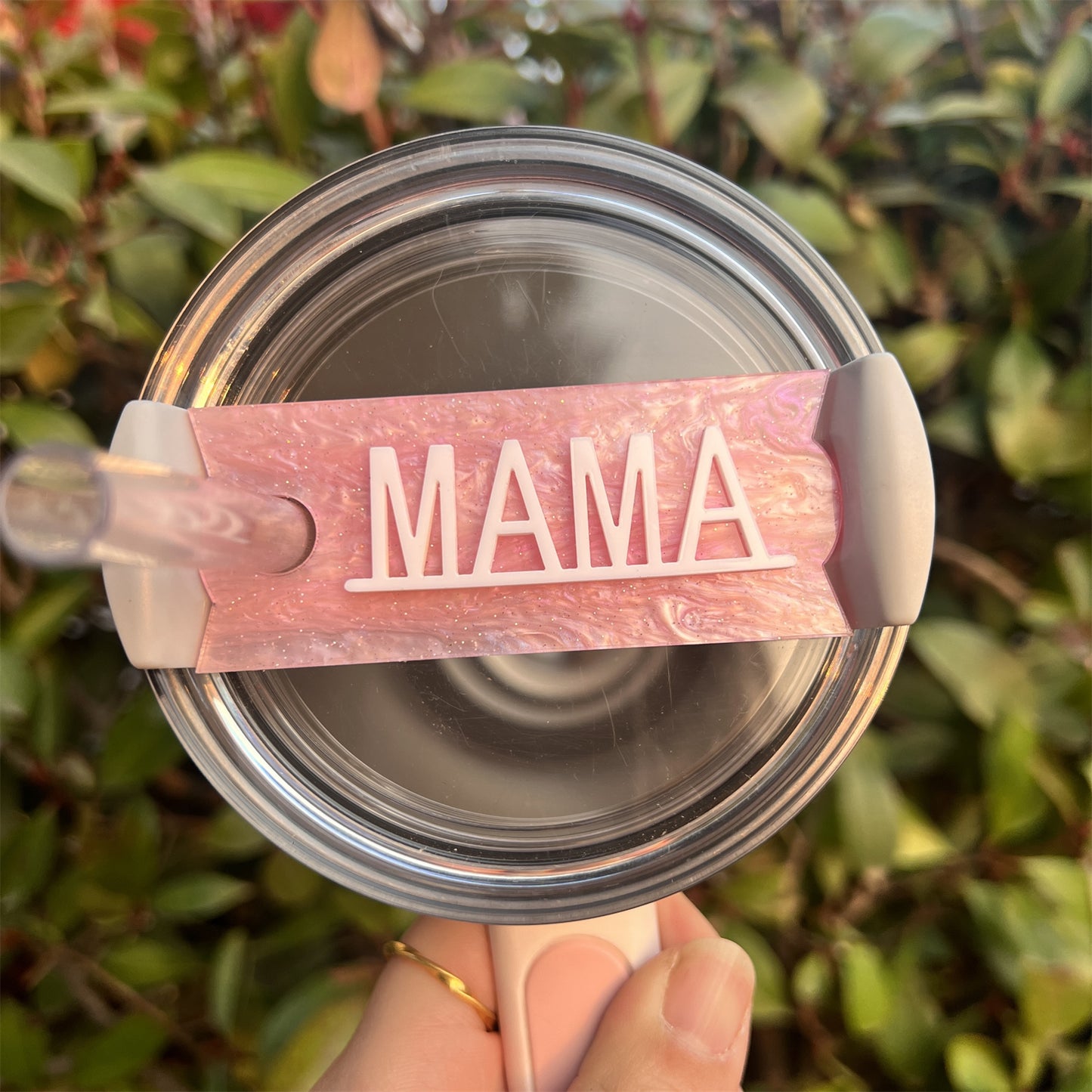 3D MAMA Acrylic Car Cup Cover Decorations