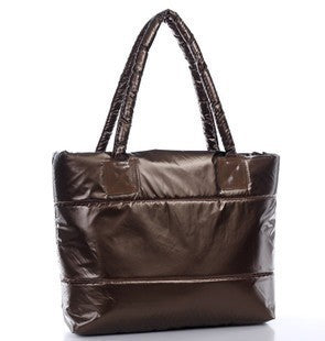 Fashion Winter Space Cotton Padded Bag Female Large Capacity Tote Bag