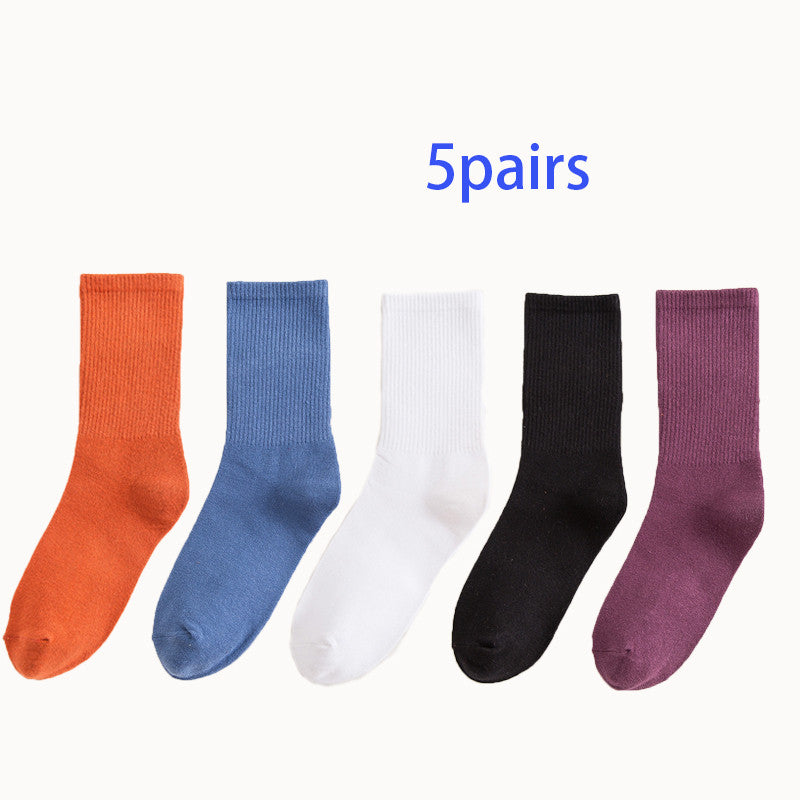 Winter Solid Color Pile Socks