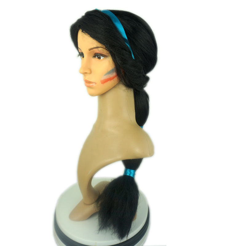 Dress Up Wig And Fluffy Braid Headgear Props