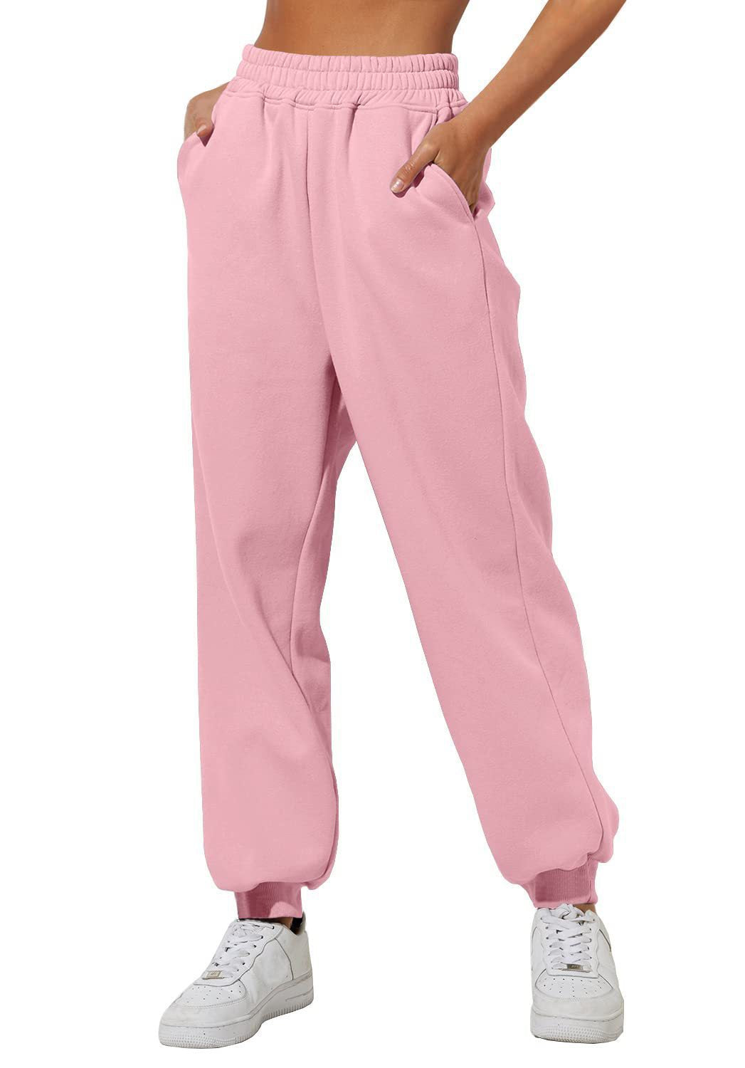 Comfort Chic: Women's High Waist Loose Track Pants - Casual Jogger with Belt Pocket