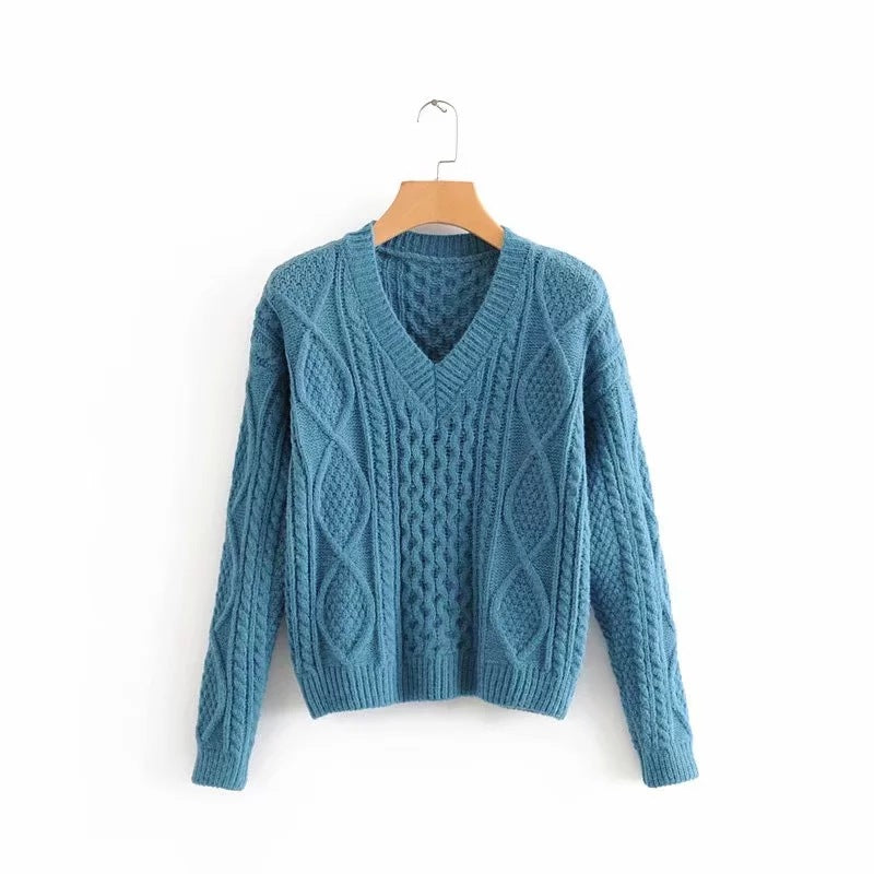 Autumn and winter diamond sweater