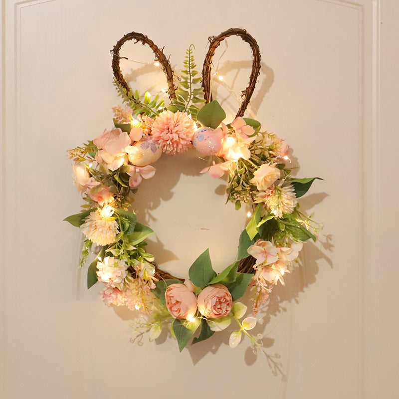 Wreath Easter Chrysanthemum Rabbit