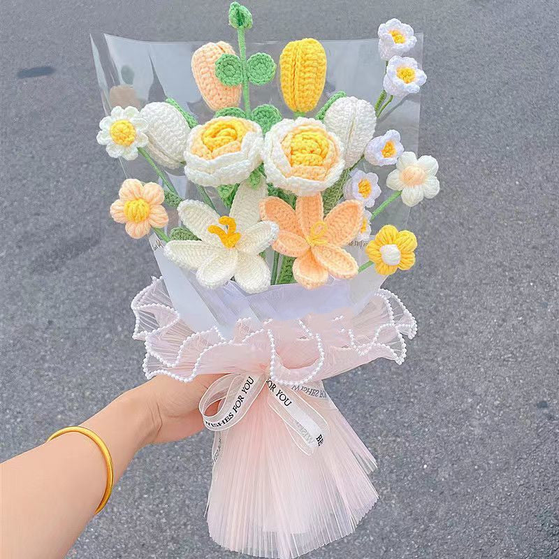 Woven Wool Bouquet Tulip Material Package