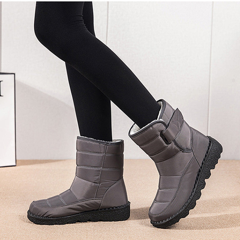 Snow Boots Winter Warm Plush Shoes Women Waterproof Low Heels Platform Ankle Boots Female Shoes