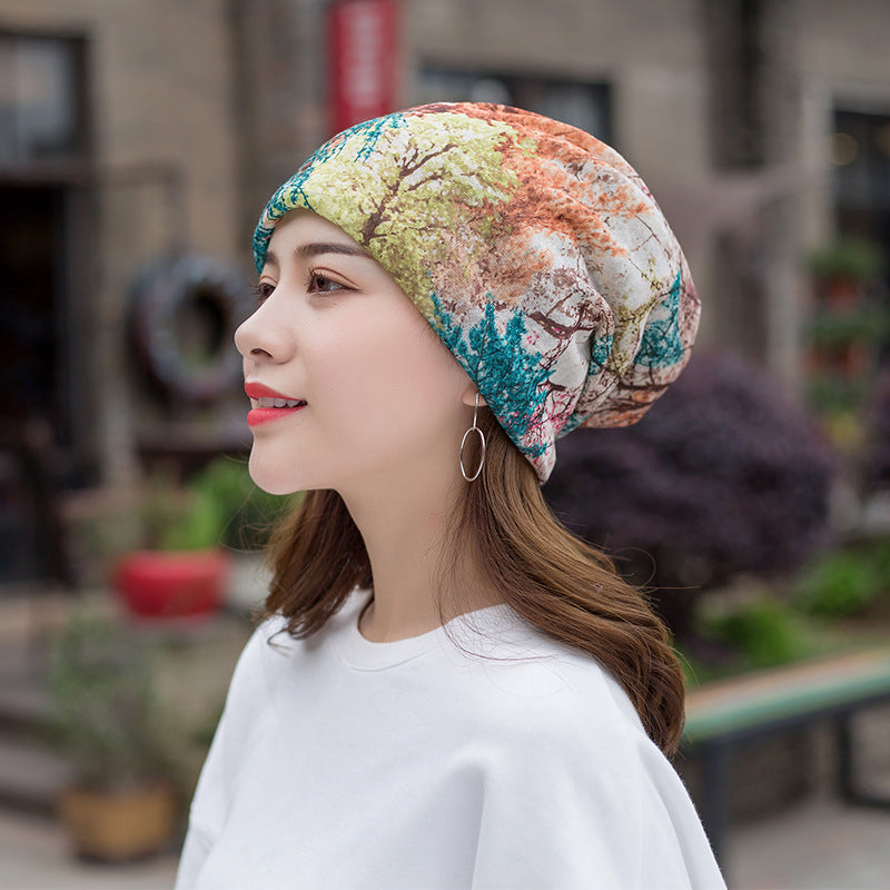 Thermal Hood Print Tie-dye Bib Face Mask Multifunctional