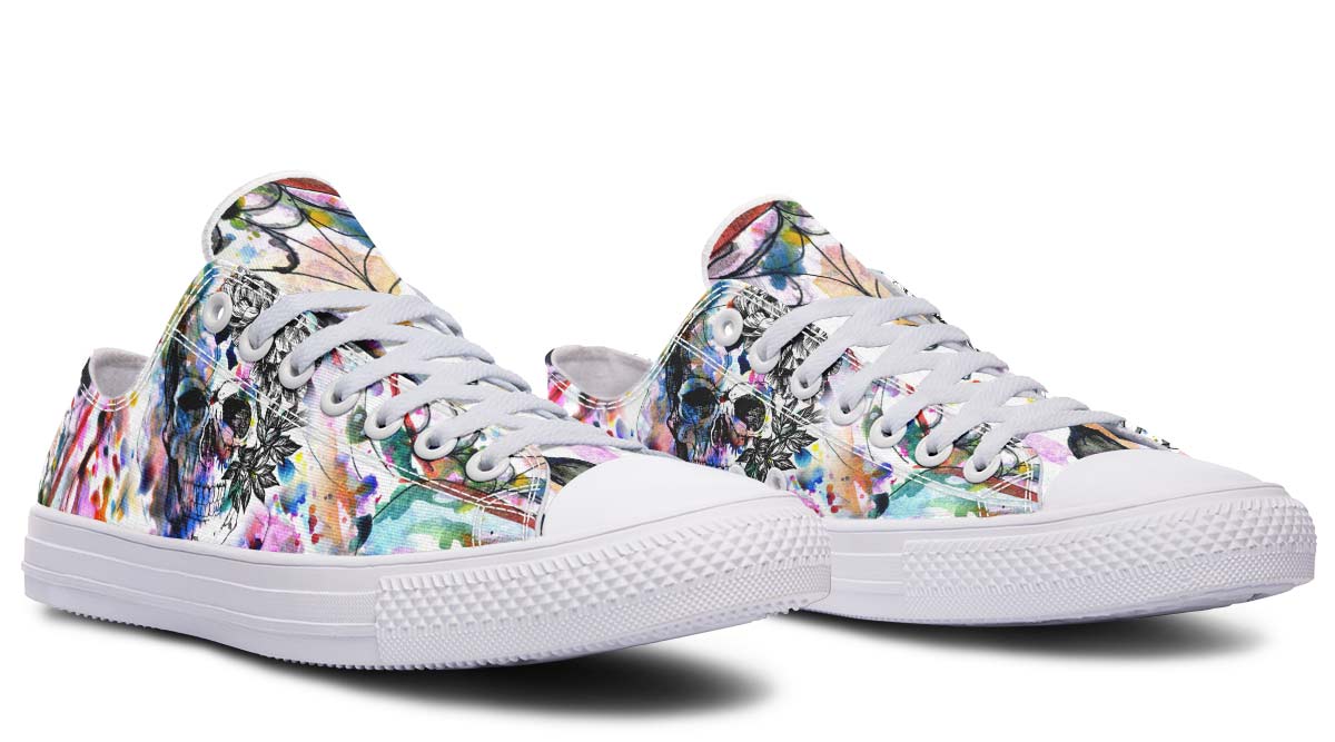 UrbanKicks Skull Fusion Modische bedruckte Paar-High-Top-Canvas-Schuhe