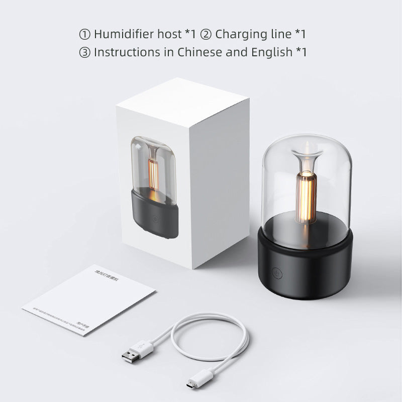 Creative Candle Light Aroma Diffuser USB Candle Light Humidifier