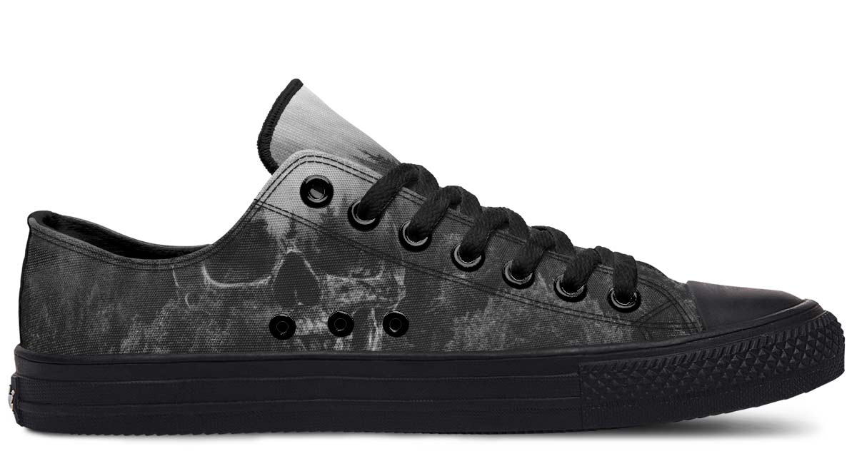 UrbanKIck – Schwarz-weißer Canvas-Schuh mit modischem Print für Paare