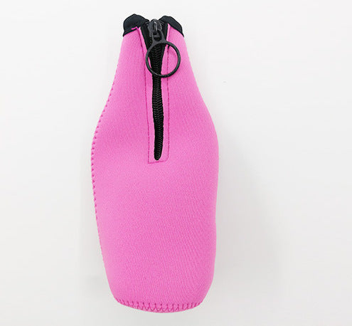 SBR Neoprene Zipper Beer Bottle Cooler