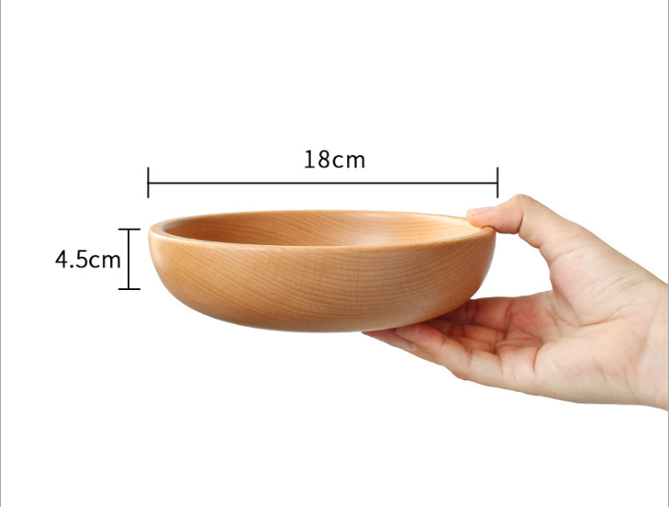 Tableware wooden bowl dish set Japanese style Beech jujube wood bowl household