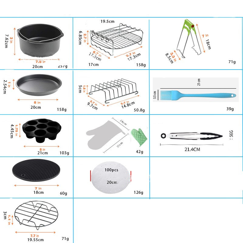 Airfryer-Zubehör 8-Zoll-Set